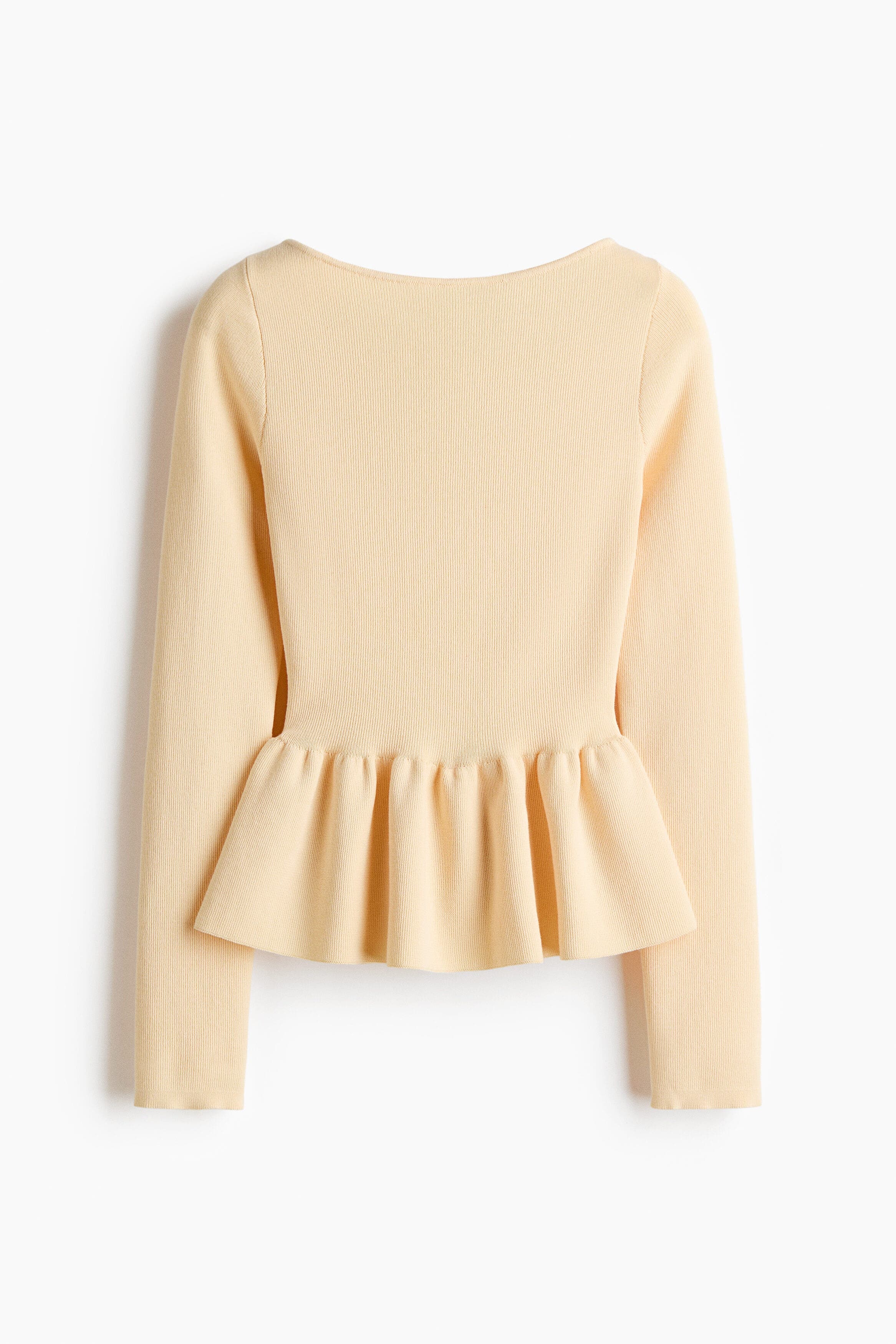 Knitted Peplum Top - image 3