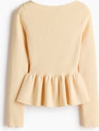 H&M Knitted Peplum Top