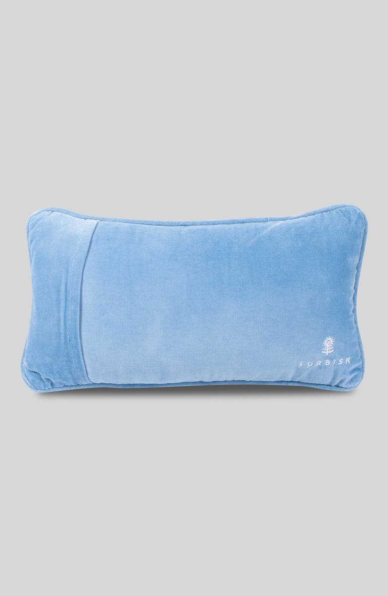 Furbish Well Well Well Needlepoint Pillow, Alternate, color, Blue