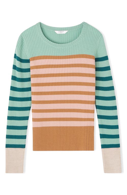 Lk Bennett Love Stripe Rib Knit Sweater In Multi