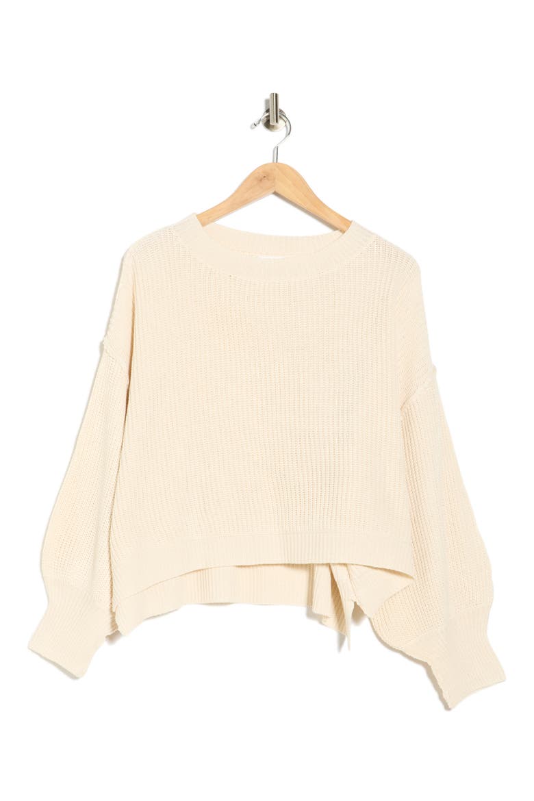 Boxy Crewneck Sweater, Alternate, color, IVORY