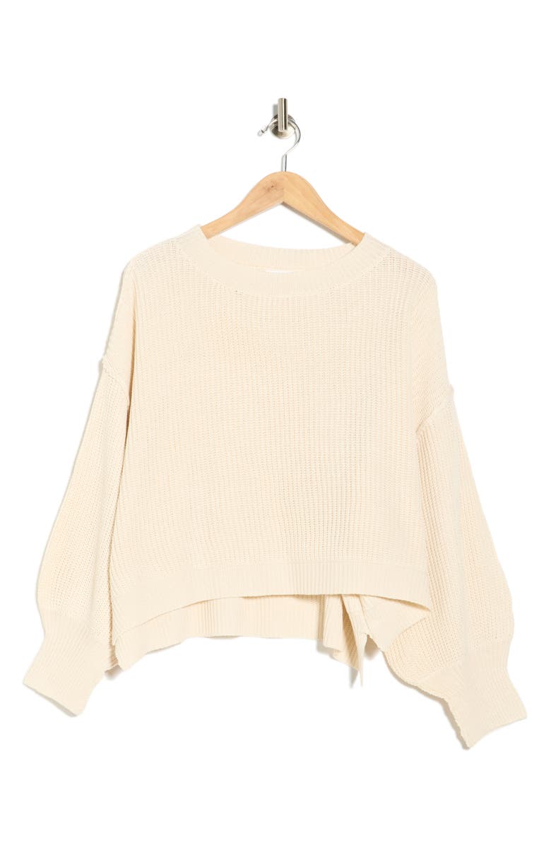 LE LIS Boxy Crewneck Sweater, Alternate, color, Ivory