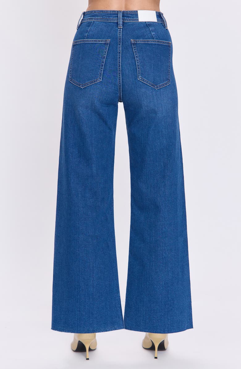 Pistola Penny Wide Leg Raw Hem Jeans, Alternate, color, Rooftop