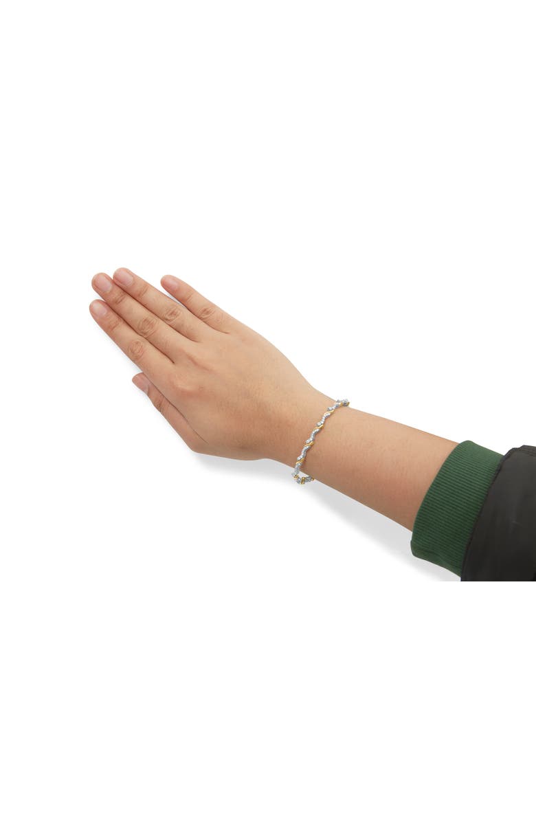 Haus of Brilliance 10K Yellow and White Gold 2.00 Cttw Diamond "S" Link Bracelet, Alternate, color, Yellow