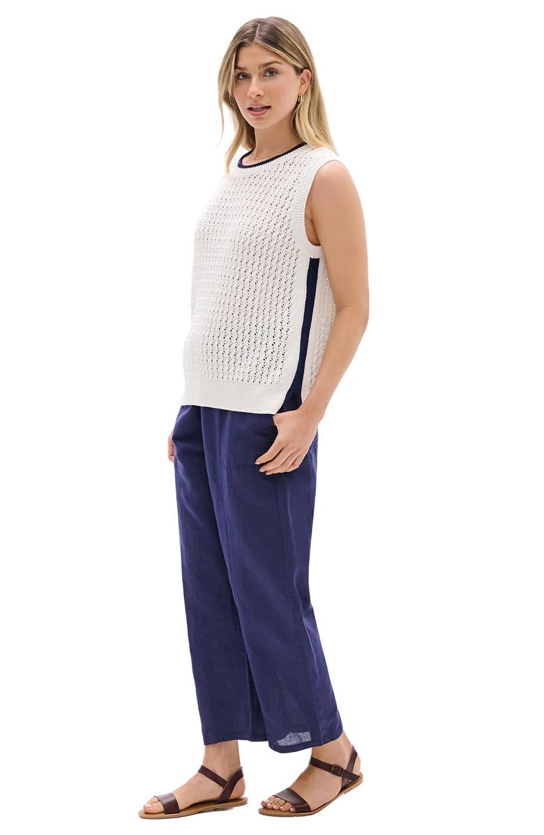 Hatley Cruz Cotton Sweater Tank, Alternate, color, White