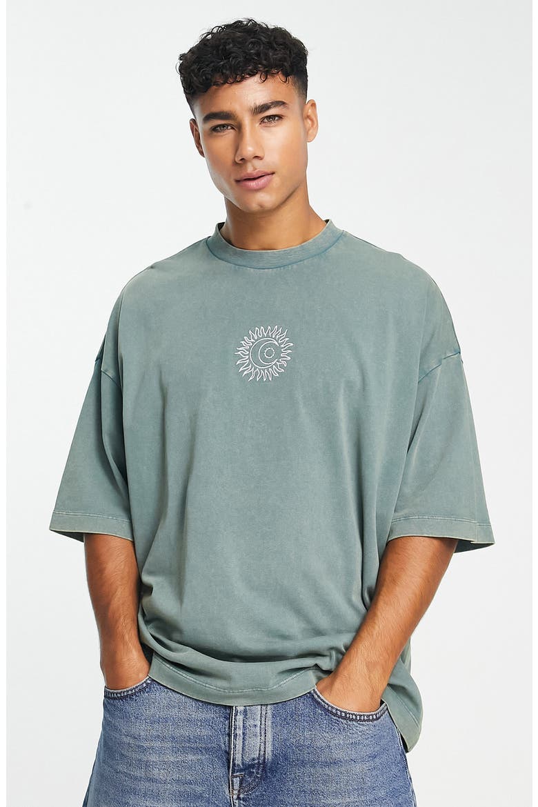 Oversize Cotton T-Shirt, Main, color, KHAKI