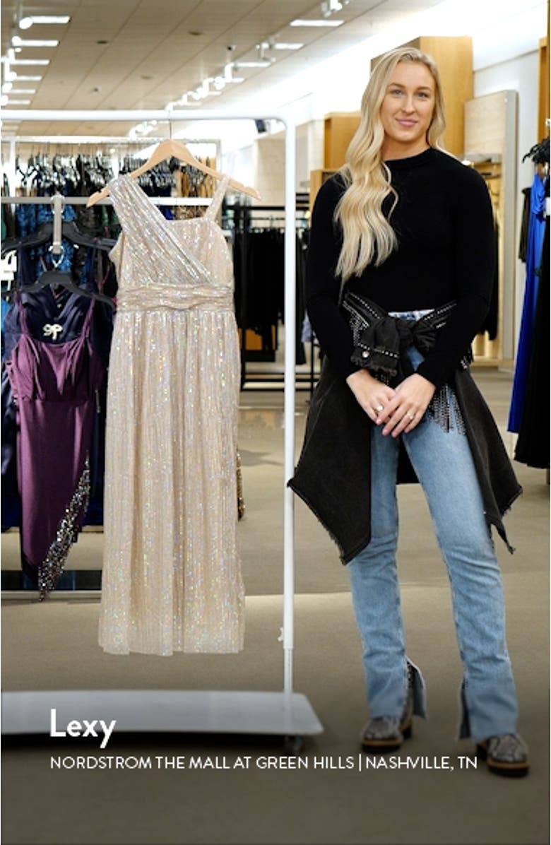 Kids' Zia Foil Dot Party Dress, sales video thumbnail