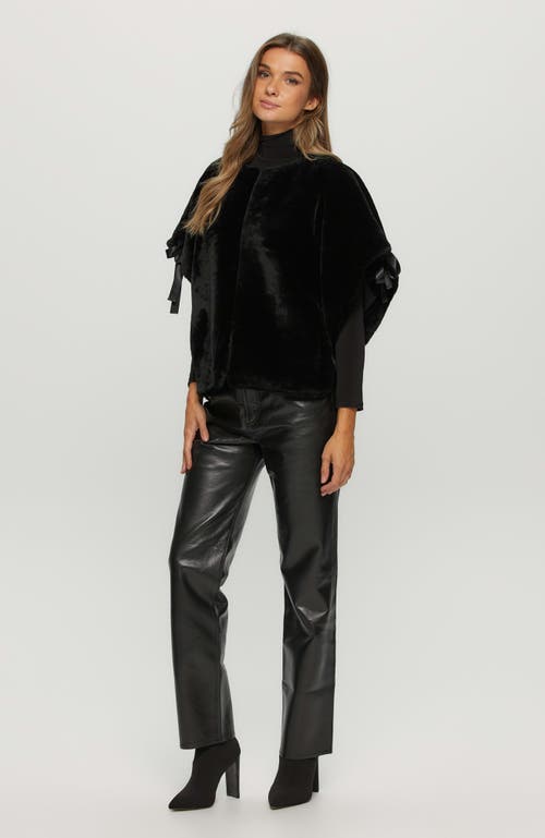 Gorski Short Sleeve Shearling Lamb Jacket In Black