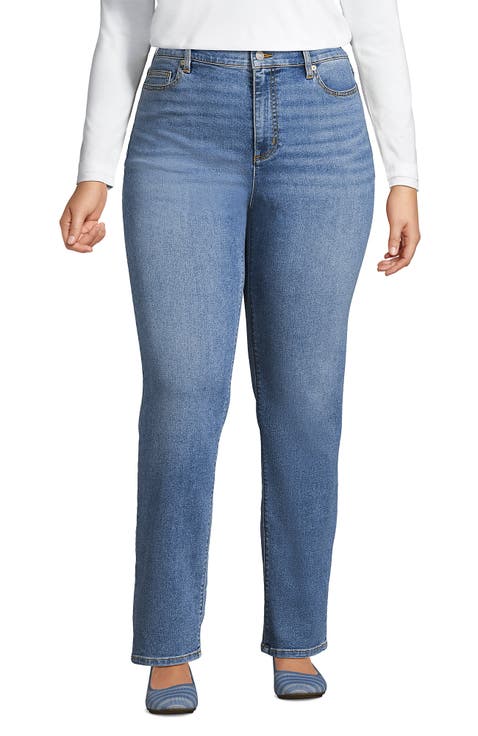 Recover High Rise Straight Leg Blue Jeans