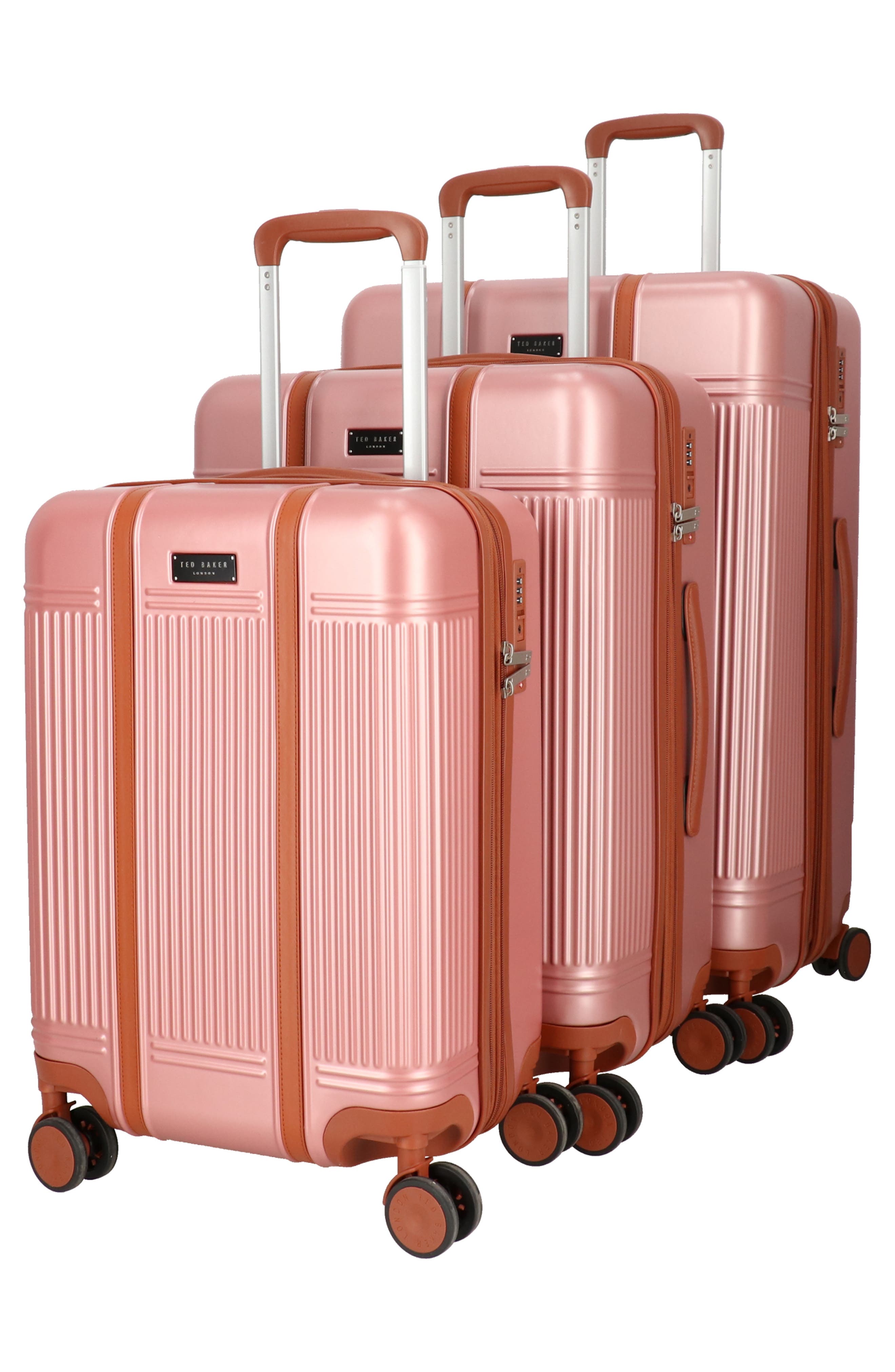 Ted Baker Beverly 3-Piece Hardside Luggage Set, Alternate, color, Ash Rose