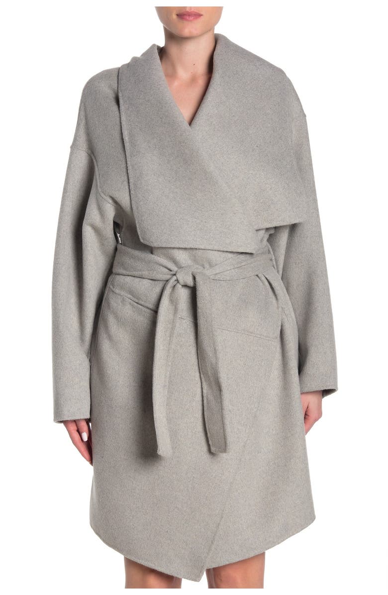 AllSaints Adalee Wool Blend Coat, Alternate, color,