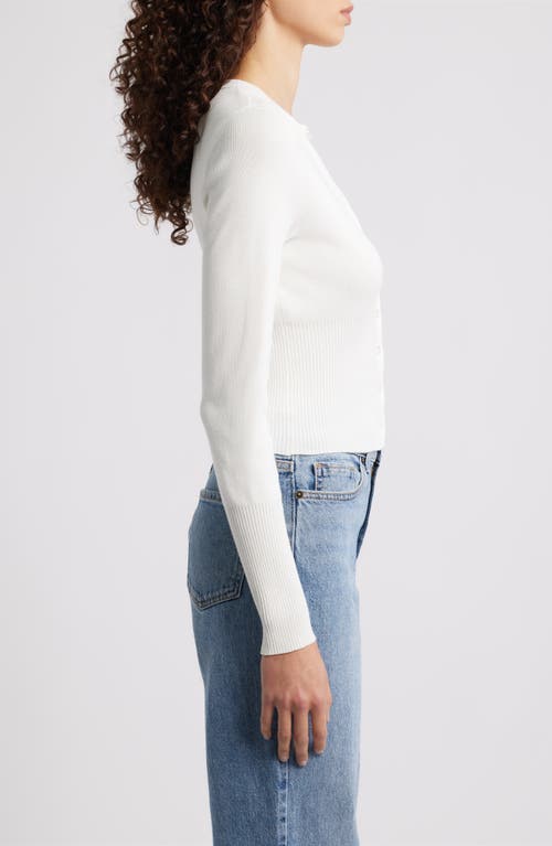 525 Mae Trim Fit Cardigan In White