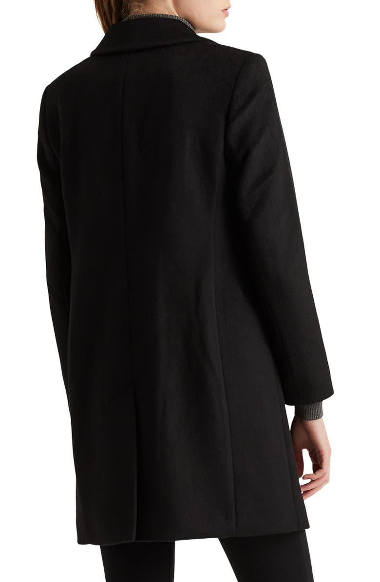 Lauren Ralph Lauren Reefer Wool Blend Coat, Alternate, color, 
