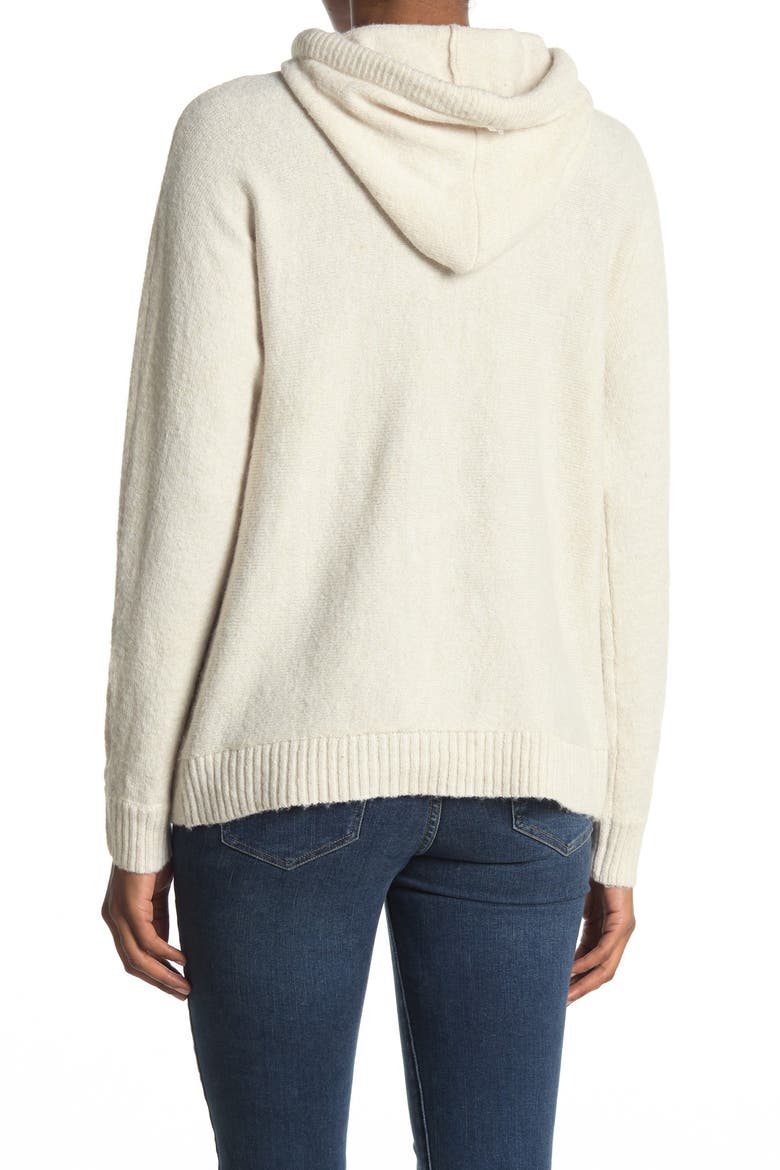 Knit Hooded Pullover, Alternate, color, FROTH