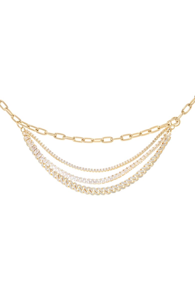 Triple Chain Belt, Alternate, color, Champagne Rhine