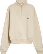 Jacquemus Le Camionneur Gros Grain Cotton Fleece Quarter Zip Pullover