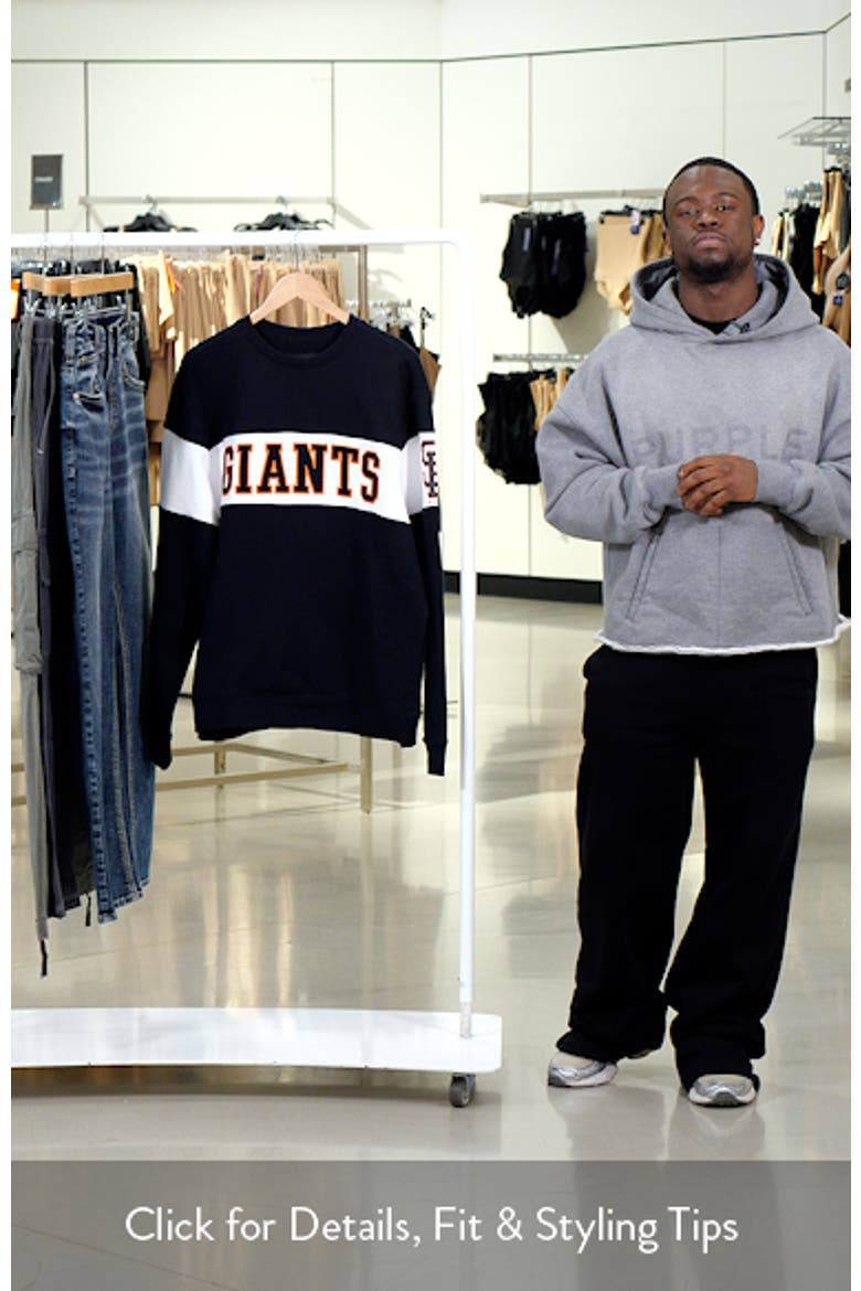 Men's Darius Rucker Collection by Fanatics Black San Francisco Giants Stripe Pullover Sweatshirt video