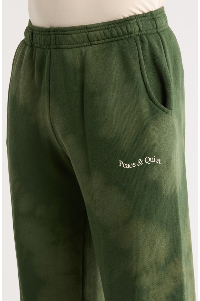 Wordmark Tie Dye Sweatpants, Alternate, color, FOREST
