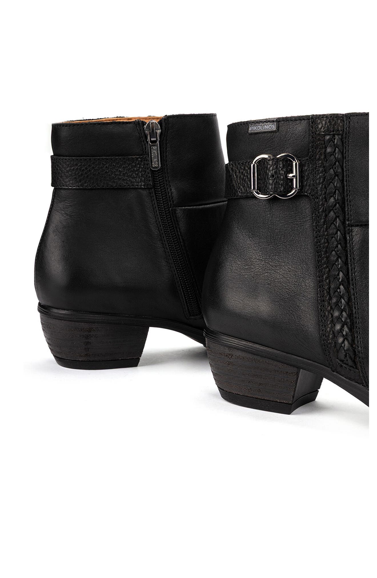 Utiel Leather Bootie, Alternate, color, BLACK
