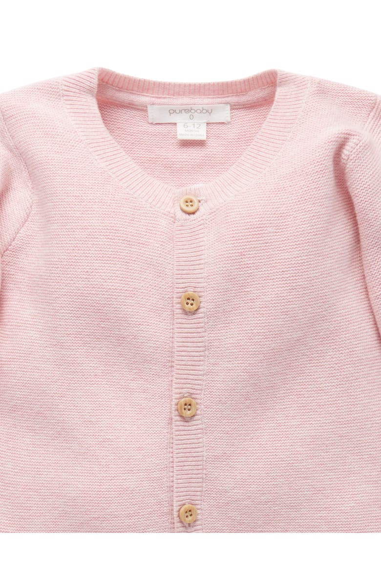 Textured Knit Cardigan, Alternate, color, Pink Melange