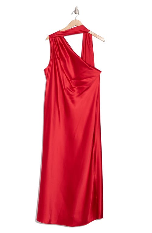 Shop Renee C Scarf Neck One-shoulder Maxi Dress
