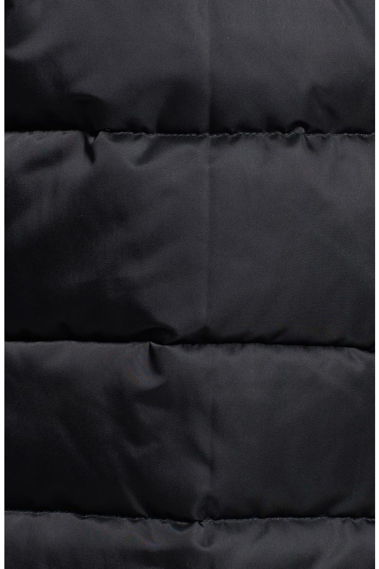 Oversize Collar Asymmetrical Down Coat, Alternate, color, BLACK