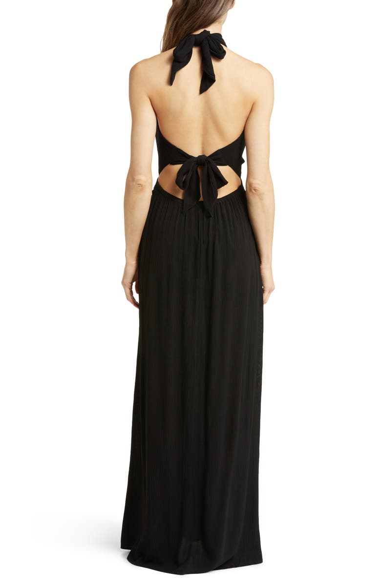 Elan Halter Cover-Up Maxi Dress, Alternate, color, 