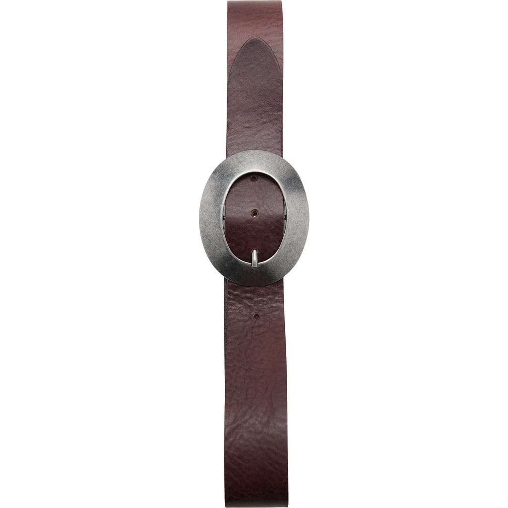 Mango Leather Belt In Brown