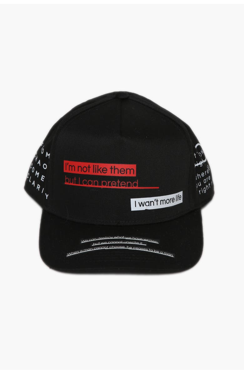 THE CELECT Sayings Mid Rise Printed Cap, Main, color, Black