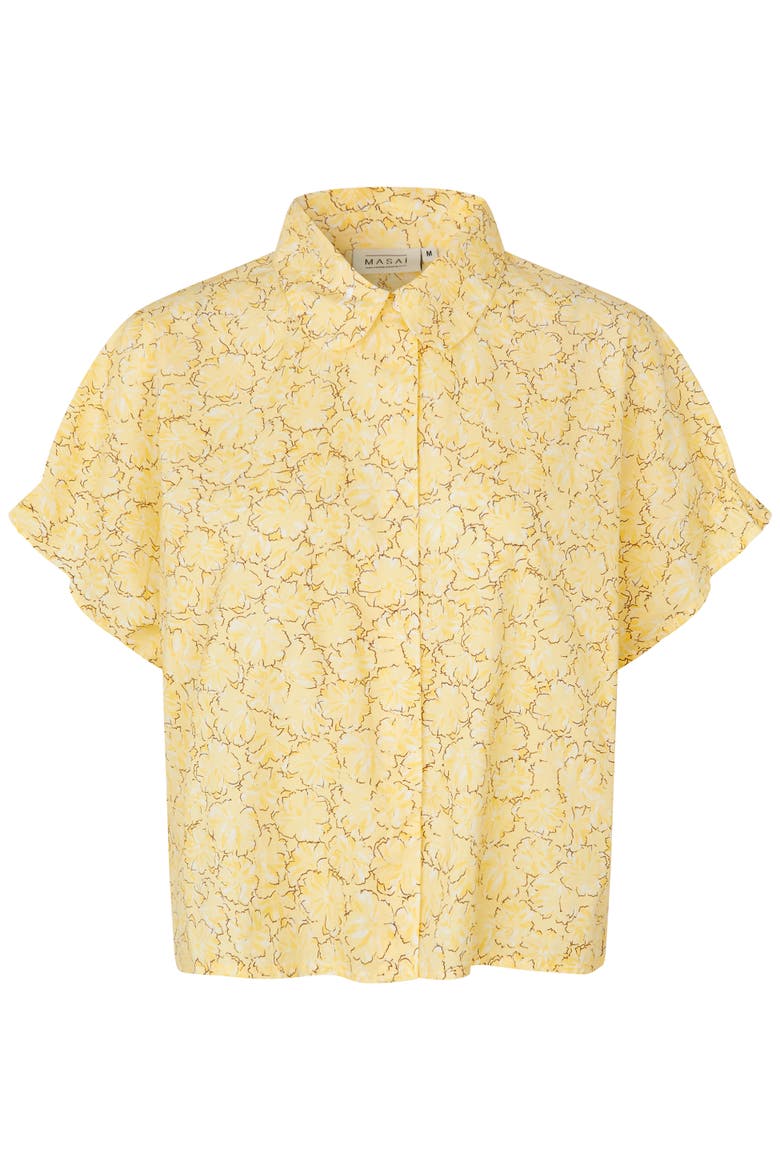MaIndorix Floral Print Shirt, Alternate, color, Lemonade