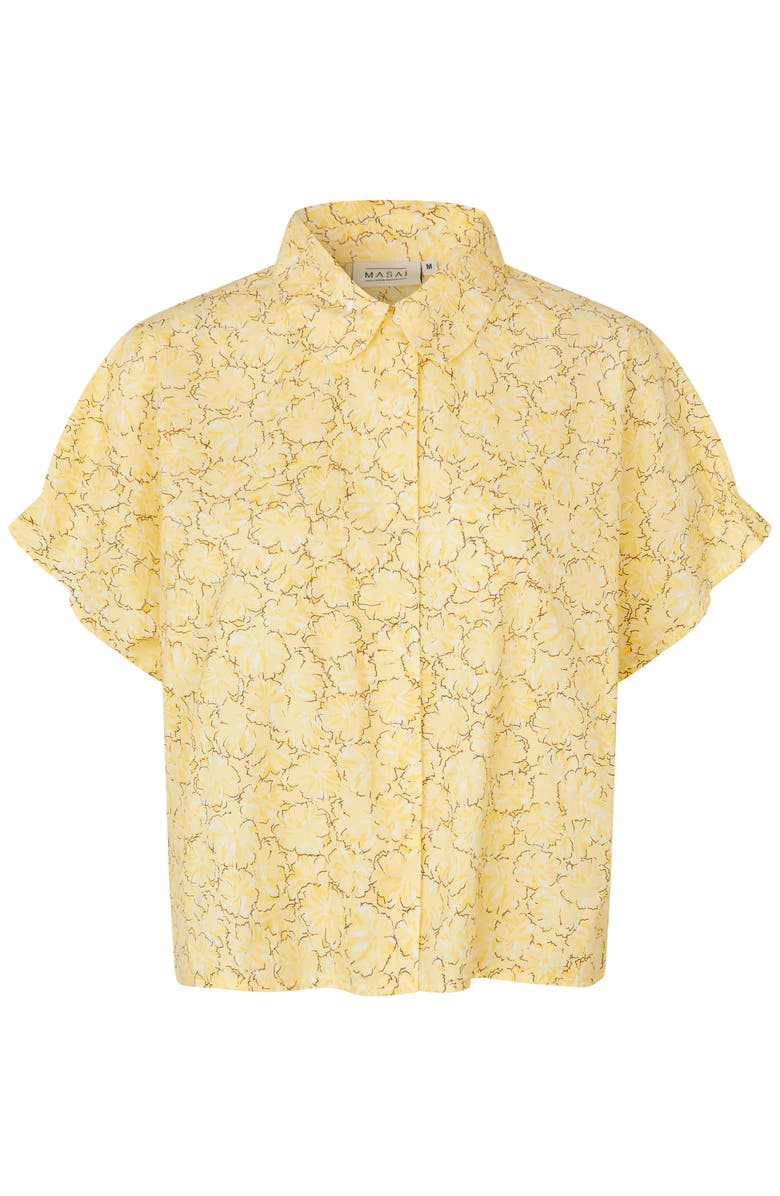 Masai Copenhagen MaIndorix Floral Print Shirt, Alternate, color, Lemonade