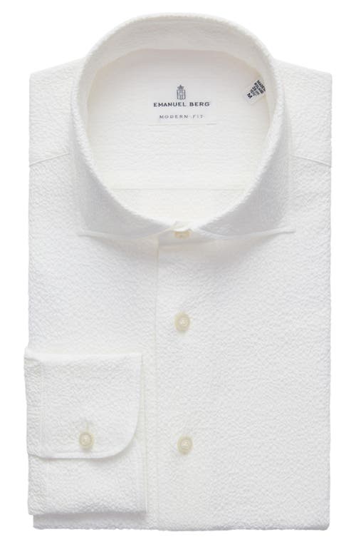 Emanuel Berg Textured Sartorial Stretch Cotton Dress Shirt
