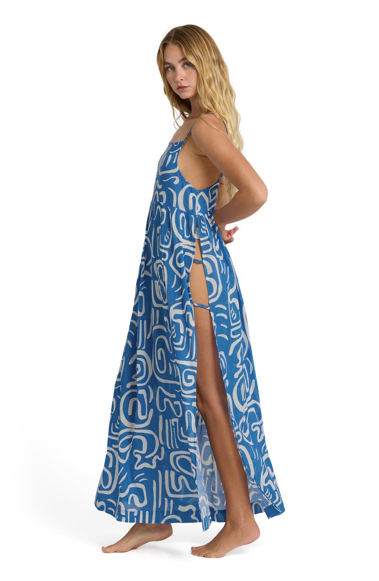 Billabong Juno Cover-Up Maxi Sundress, Alternate, color, True Blue