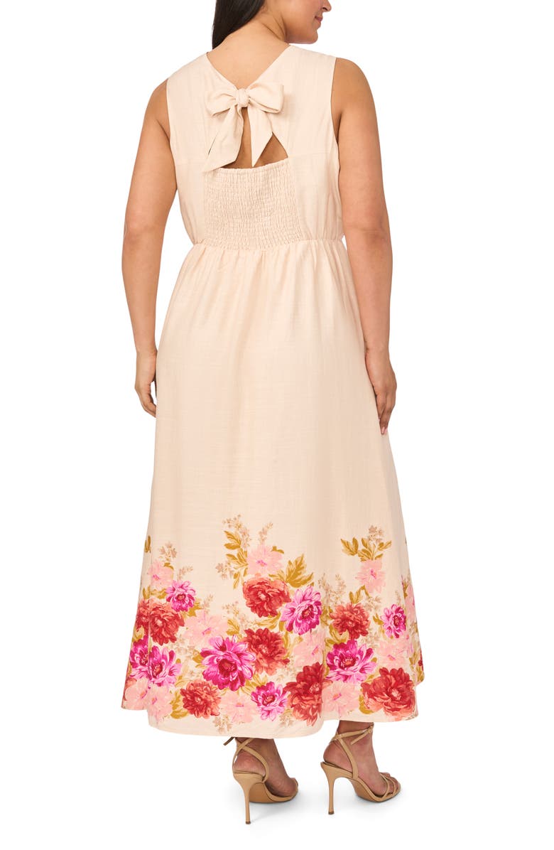 Halogen<sup>®</sup> Cutout Tie Back Maxi Dress, Alternate, color, Buttercream