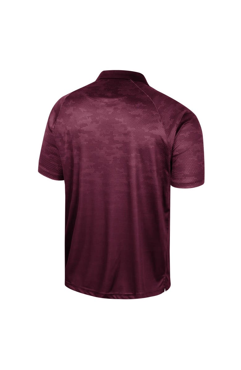 COLOSSEUM Men's Colosseum Maroon Mississippi State Bulldogs Honeycomb Raglan Polo, Alternate, color, Maroon