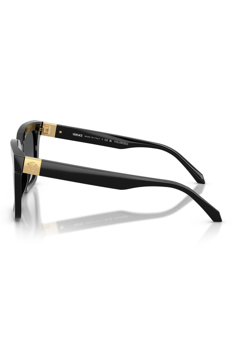 Versace Medusa 55mm Polarized Square Sunglasses, Alternate, color, 
