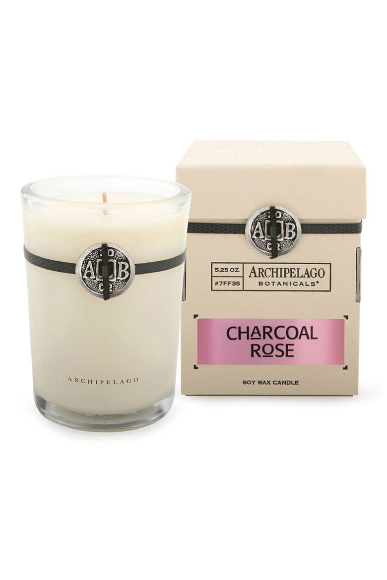 Charcoal Rose Soy Wax Candle, Main, color, CHARCOAL ROSE