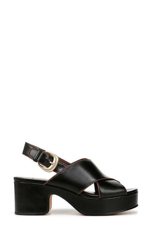 Vince Marlene Calfskin Crisscross Slingback Sandals In Black