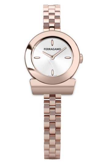 Ferragamo Gancini Bracelet Watch In Gold
