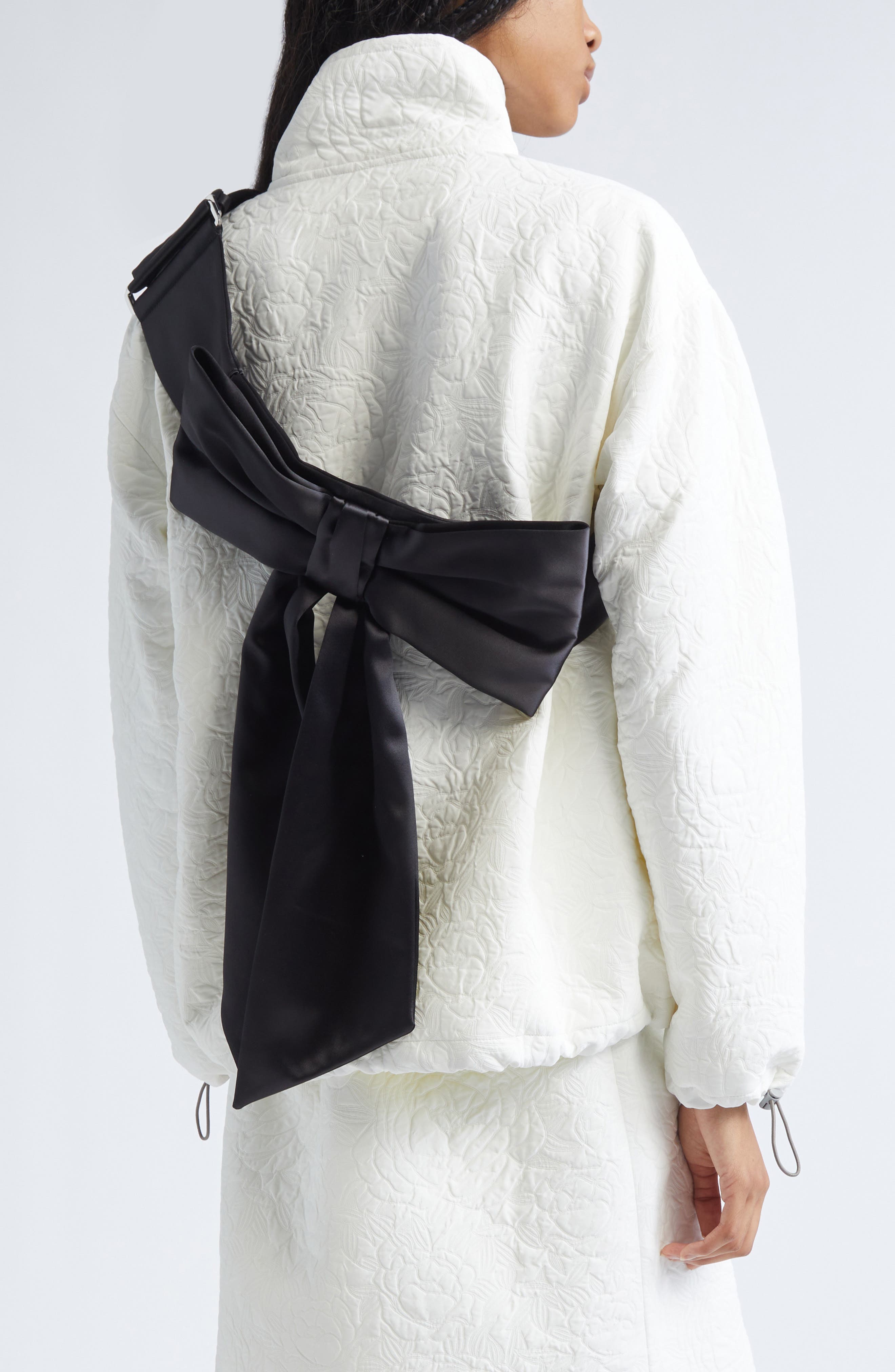 Sandy Liang Bow Satin Belt Bag, Alternate, color, 