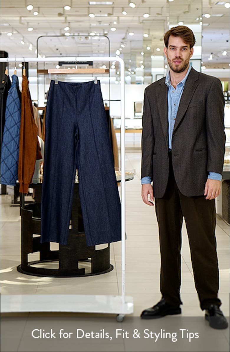 Creased Wide Leg Denim Pants, sales video thumbnail