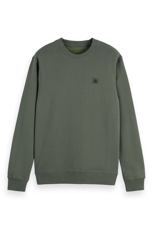 Scotch & Soda Seasonal Core Crewneck Sweatshirt In Green