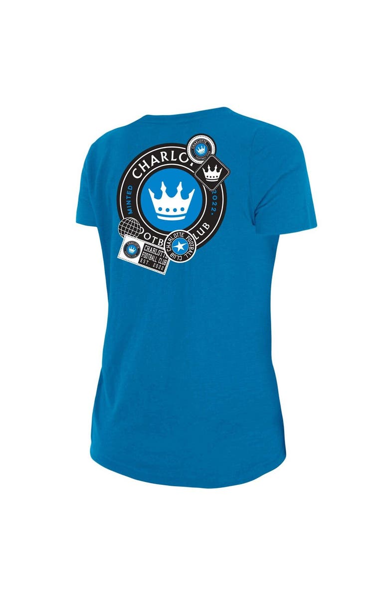 New Era Women's New Era Blue Charlotte FC Athletic Front Twist T-Shirt, Alternate, color, 