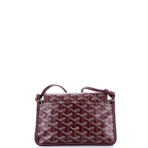 Pre-owned Goyard  Goyard Plumet Clutch Wallet Coated Canvas In Red