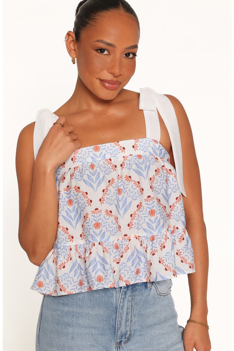 Aver Flounce Top, Alternate, color, CREAM BLUE