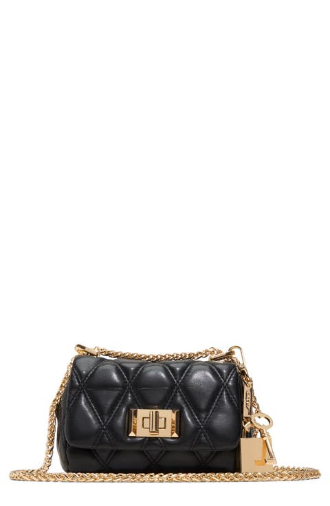 Miablackk Quilted Faux Leather Convertible Crossbody Bag