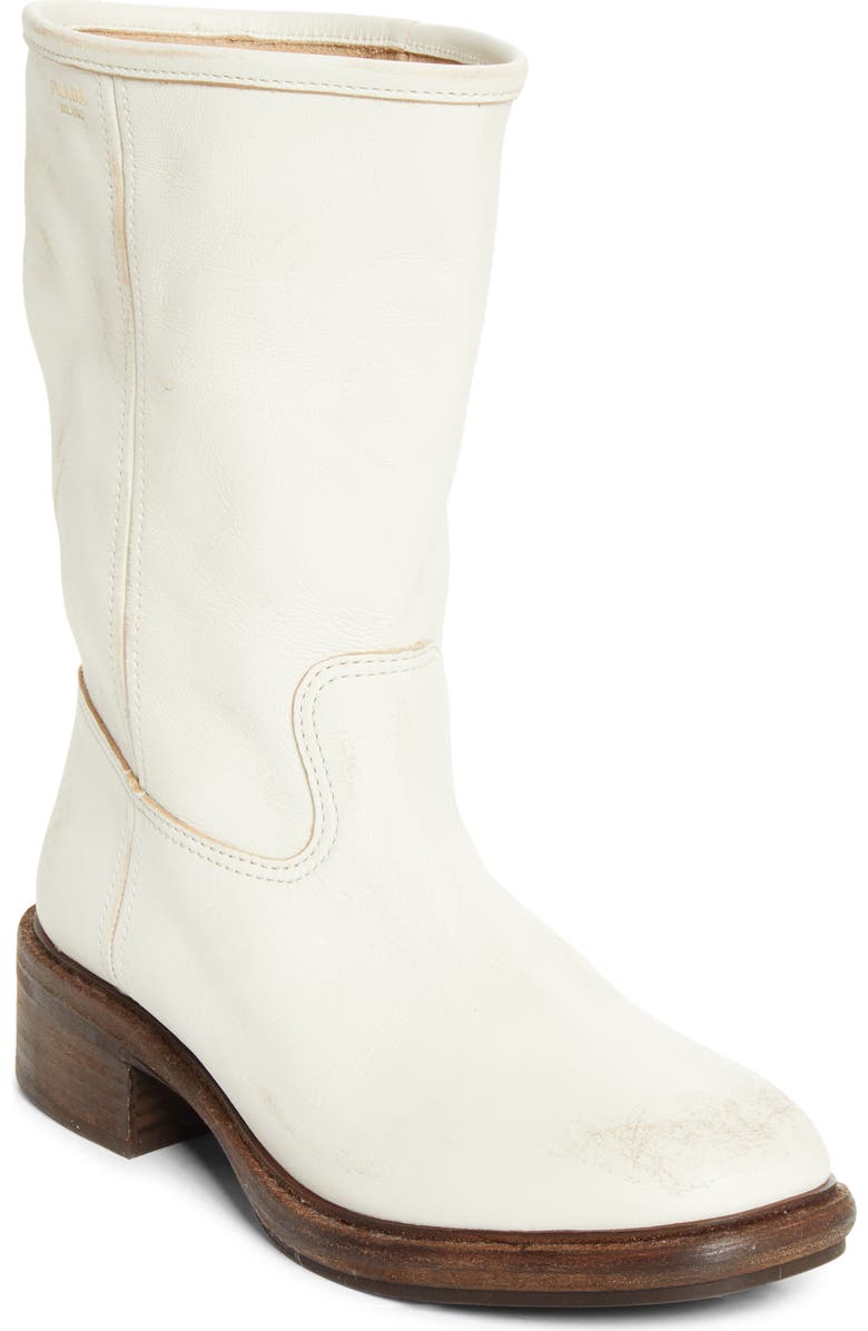 Prada Leather Boot, Main, color, Talco