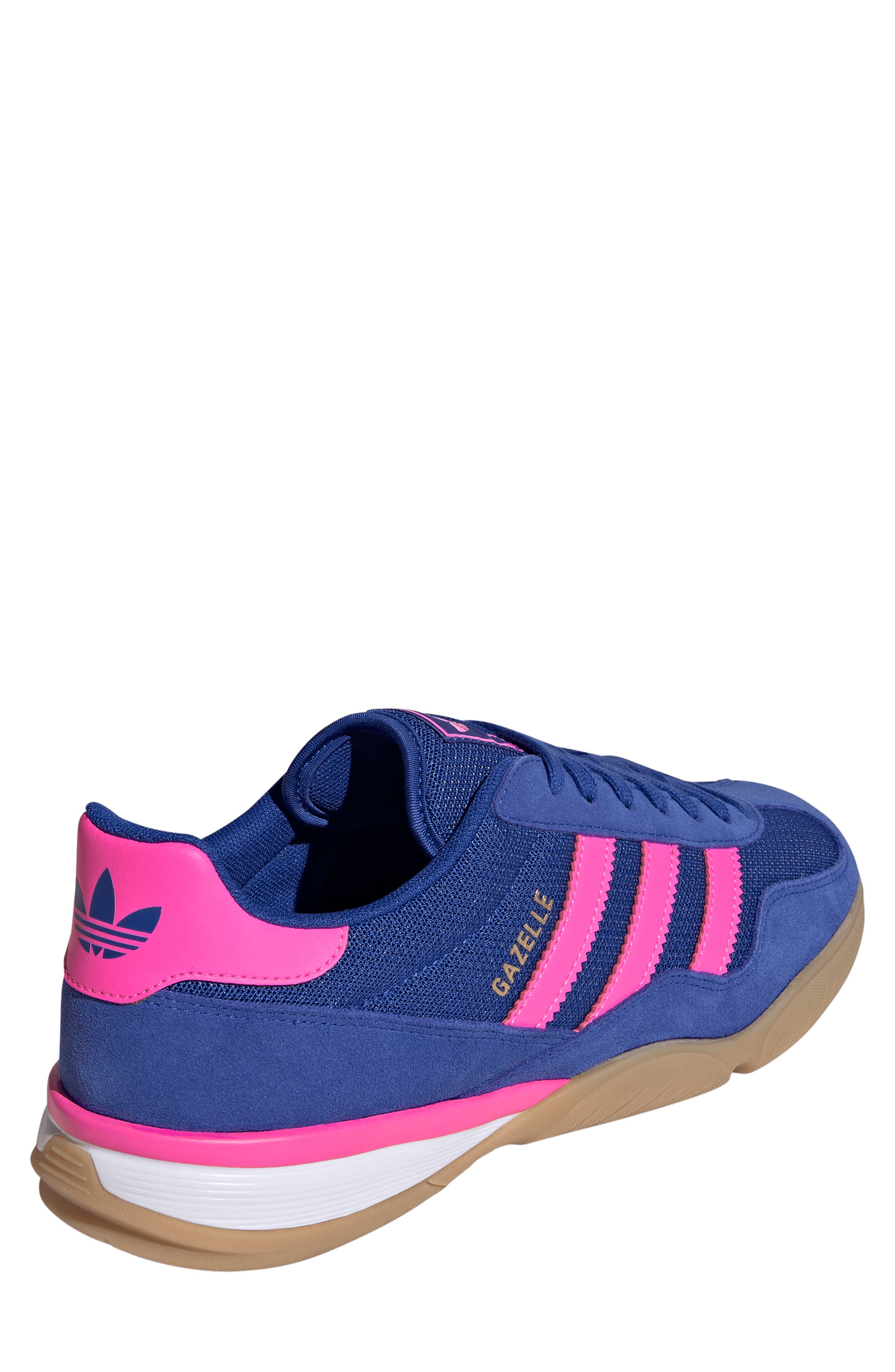 adidas Gender Inclusive Gazelle Sala Sneaker, Alternate, color, Royal Blue/ Lucid Pink/ White