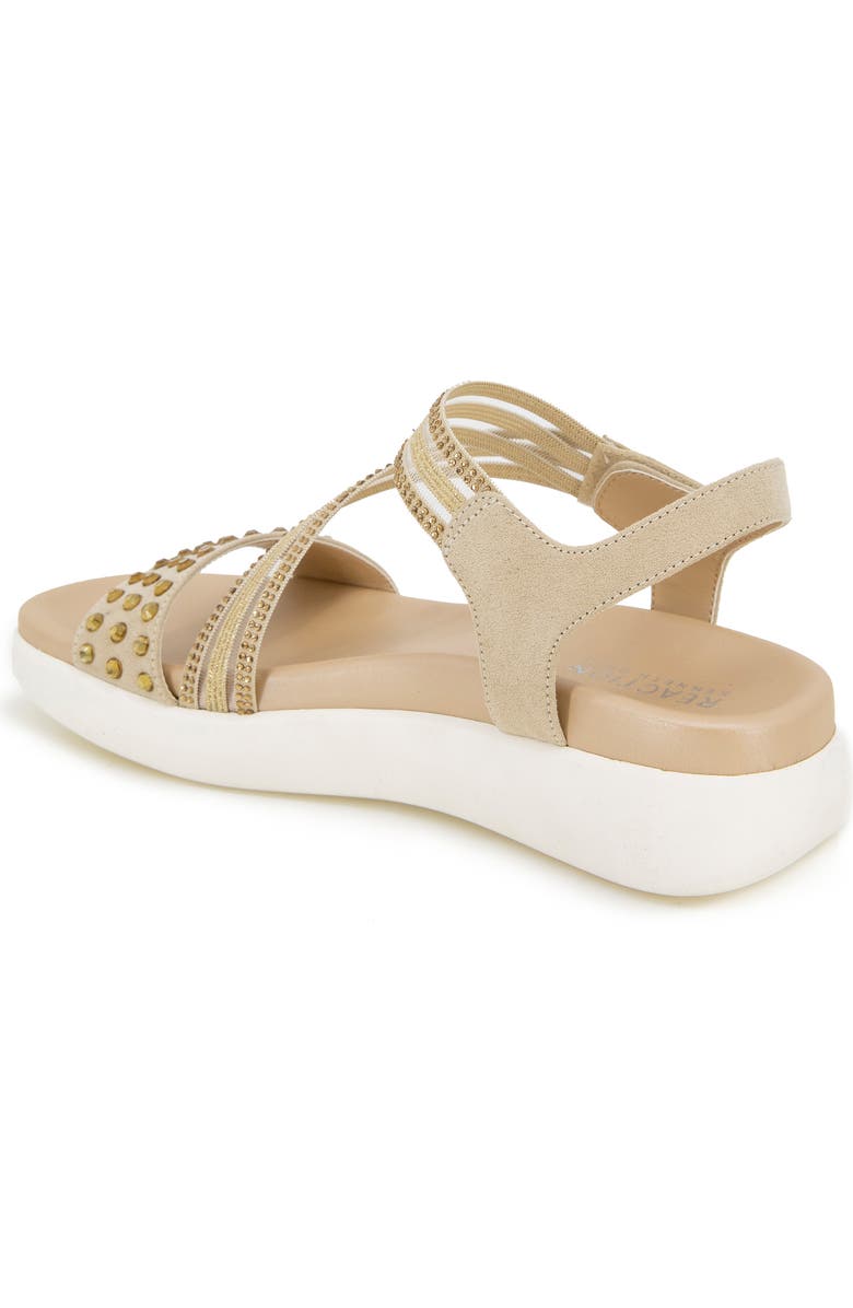 Reaction Kenneth Cole Taryn Rhinestone Strap Sandal, Alternate, color, Ecru Jewel