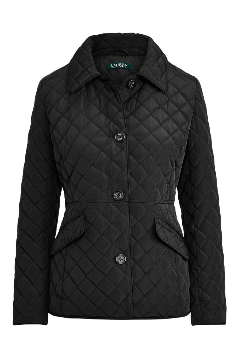 Diamond Quilted Jacket, Alternate, color, BLACK